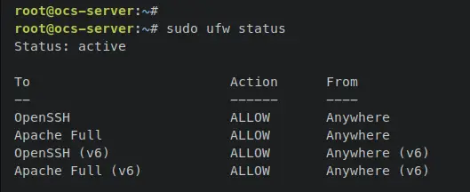 verificar firewall ufw