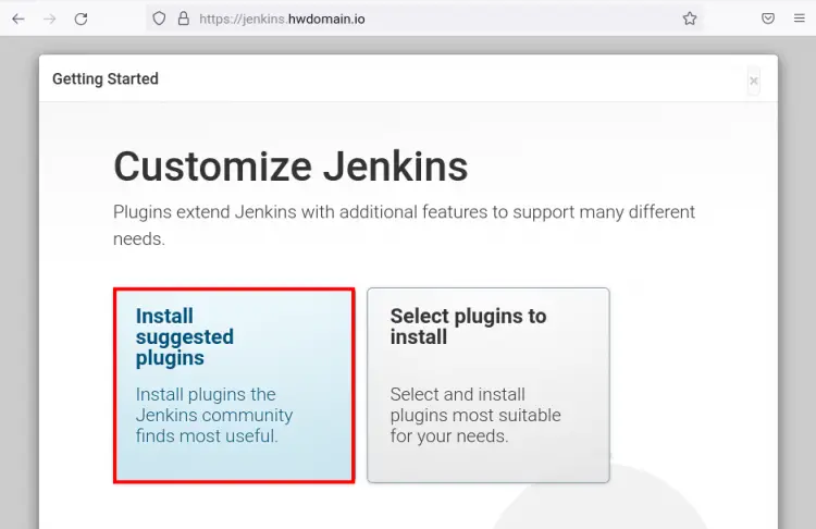 installer les plugins suggérés
