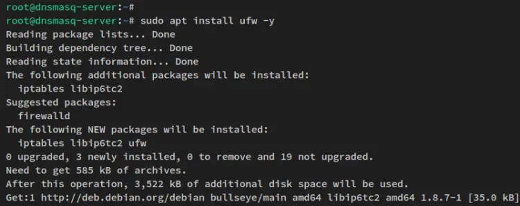installer le pare-feu ufw