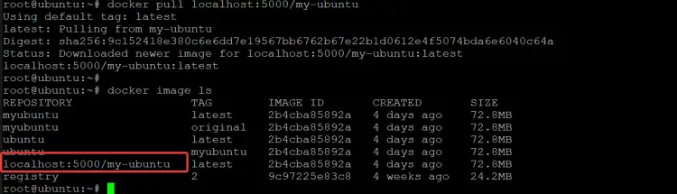 Dockerホスト上のすべてのイメージをリストします。