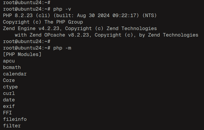 verificar versión de php