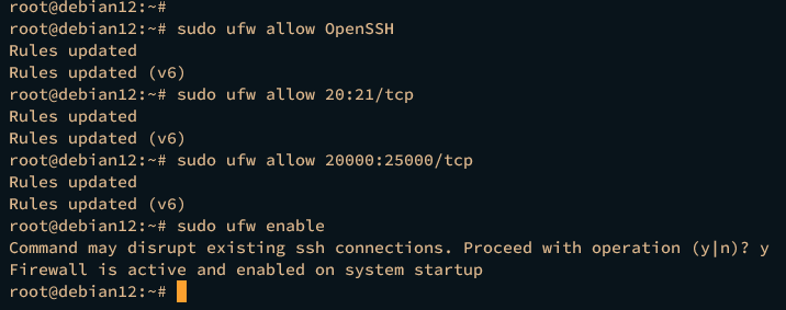setup ufw