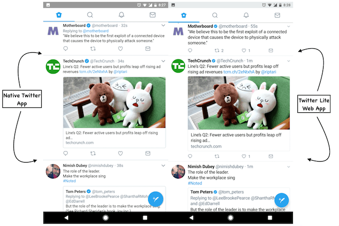 pourquoi j'ai changé pour twitter lite - twitter natif vs lite