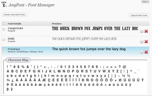 remplacer la police dans wordpress avec le plugin anyfont wordpress - anyfont 2