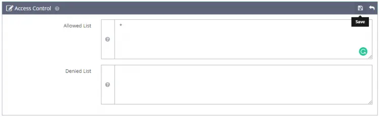 Contrôle d'accès OpenLiteSpeed