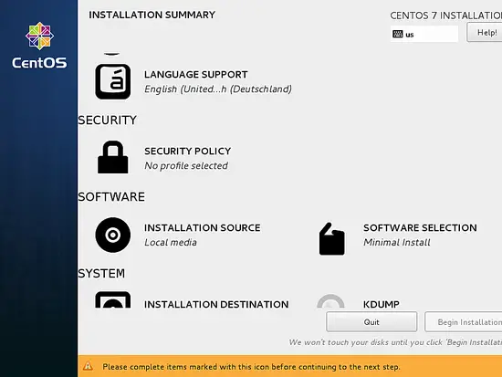 Ir al menú de instalación de software