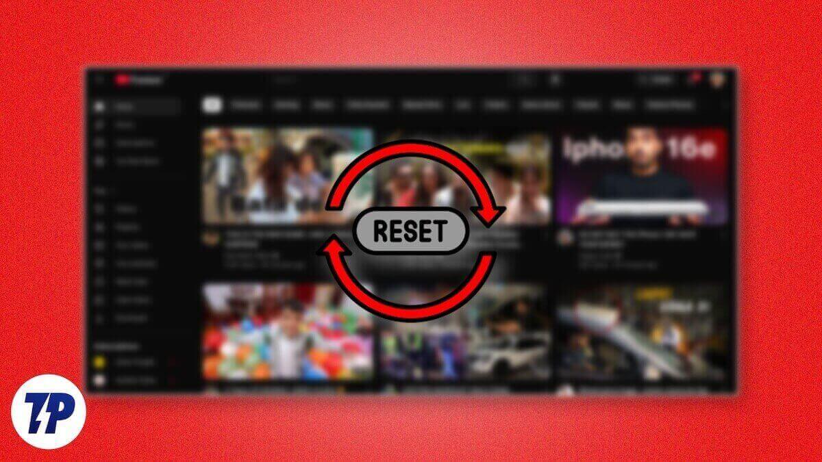 comment réinitialiser les recommandations de la page d'accueil youtube