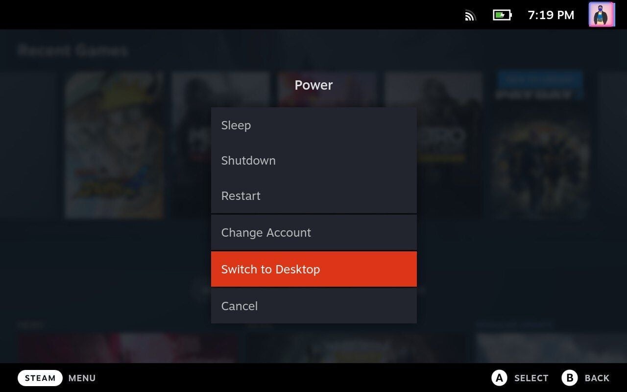 modalità desktop su steam deck