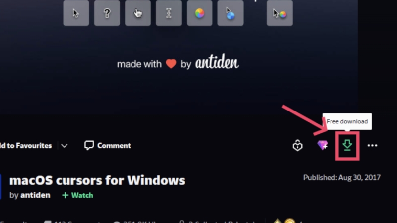 AntidenによるWindows用macOSカーソル - WindowsをmacOSのように見せる