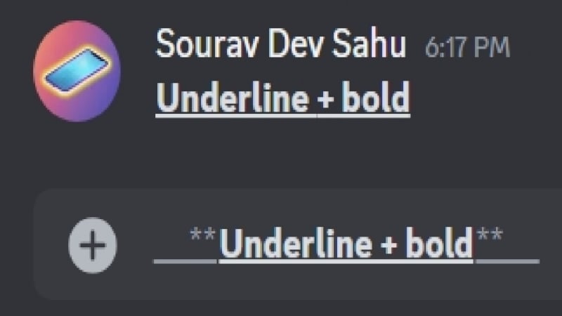 formatage de texte souligné gras discord