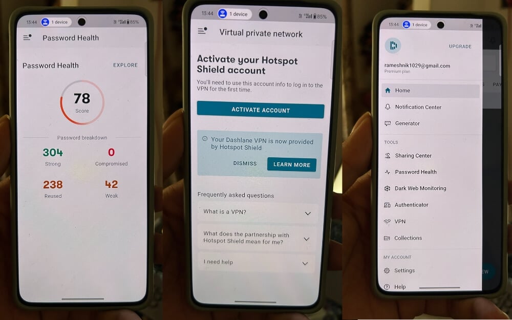 14 melhores aplicativos de segurança para android - aplicativo gerenciador de senhas dashlane para android