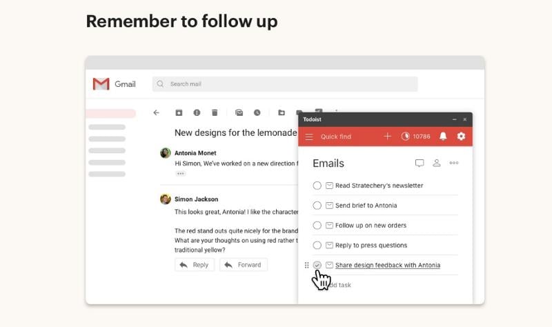 todoist - extensões do gmail