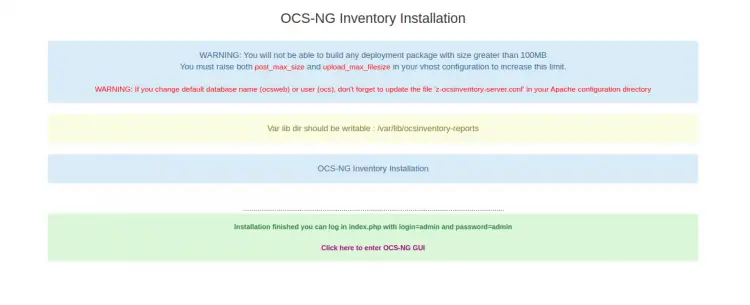 Installation OCS NG