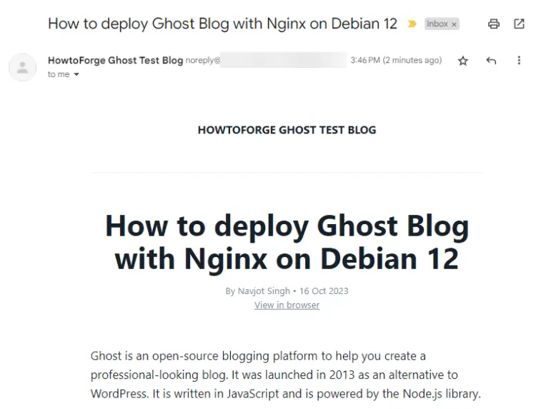 Ghost-Newsletter-E-Mail