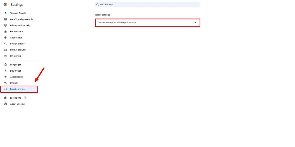Einstellungen in Google Chrome zurücksetzen