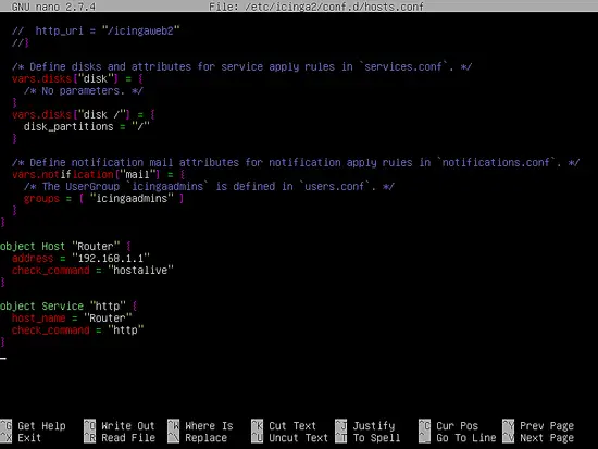Surveiller le serveur web avec Icinga 2