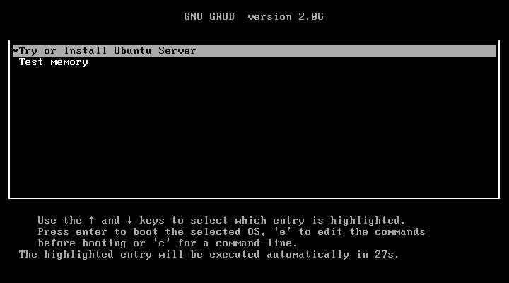 Ubuntu インストールの開始