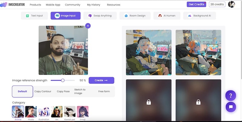 ZMO.AIの画像から画像への強化