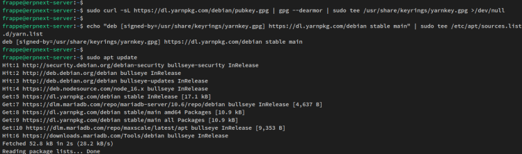 add yarn repo