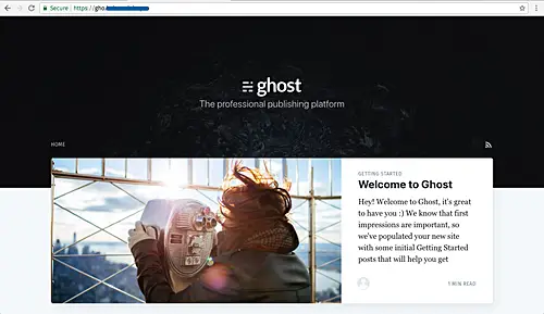 Blog Ghost en cours d'exécution sur Docker