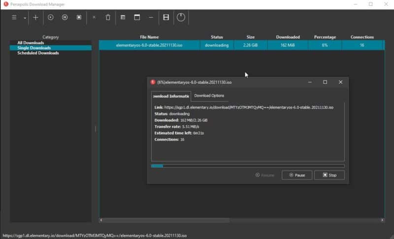 Persepolis Internet download manager alternativa