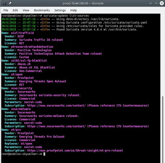 suricata-updateのソースリスト