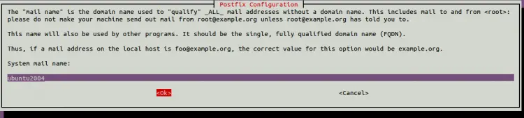 System-Mailname