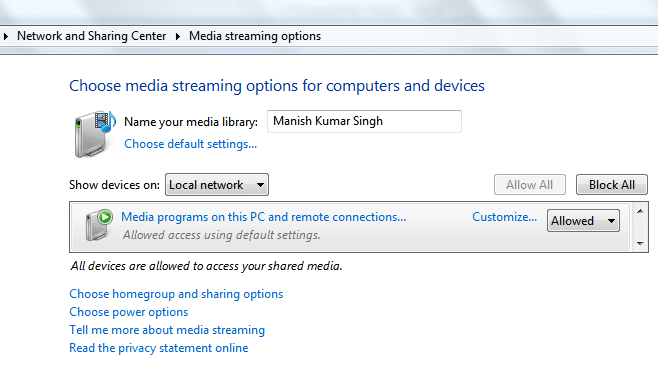 enable streaming