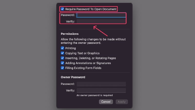 PDFのパスワードを入力