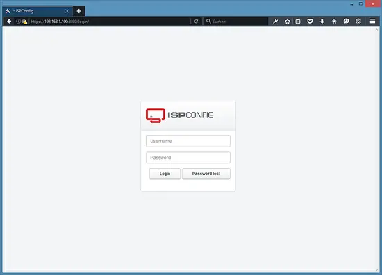 Accesso ISPConfig