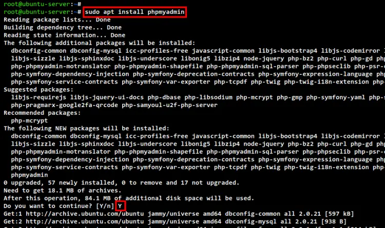 phpmyadminのインストール
