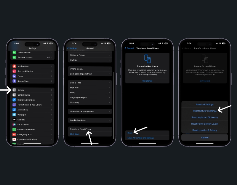 So setzen Sie die Netzwerkeinstellungen auf dem iPhone zurück