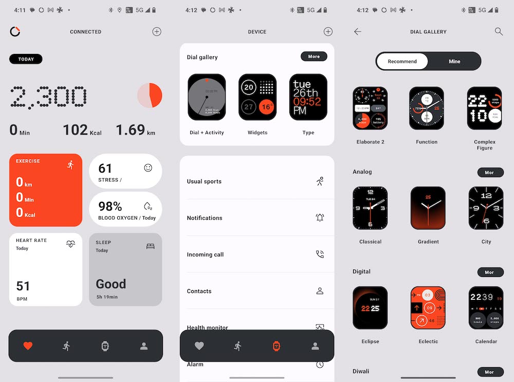 características de la aplicación del cmf watch pro