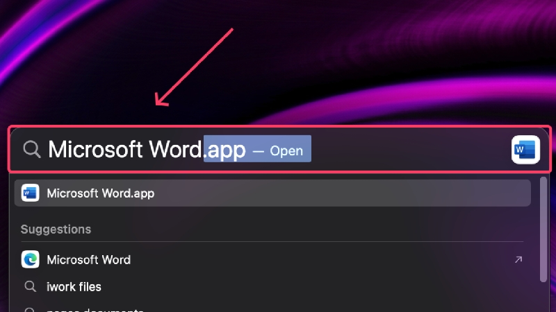 apri ms word