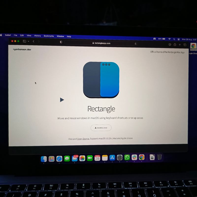 приложение для ярлыков rectangle на macos