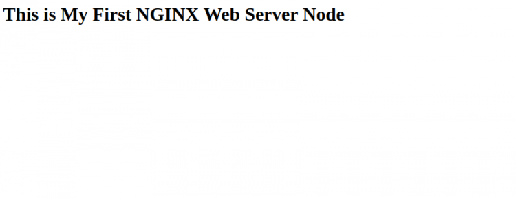 ノード1のNginxページ
