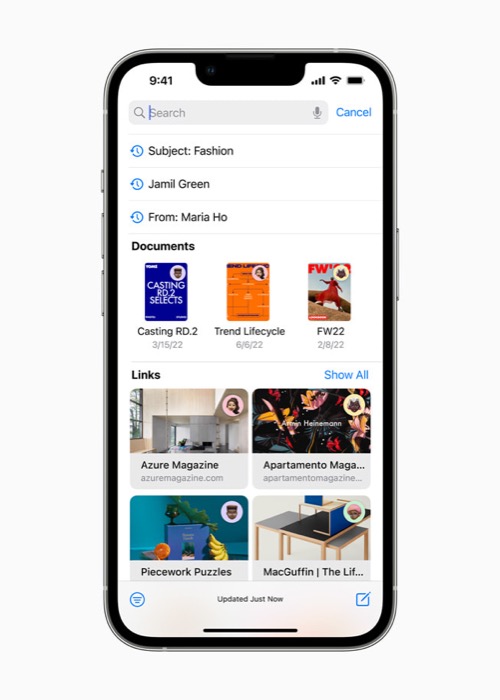 melhorias no mail ios 16