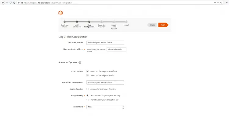HTTPS Magentoを設定