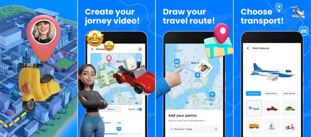 beste apps zur Erstellung von großartigen animierten Reisekarten