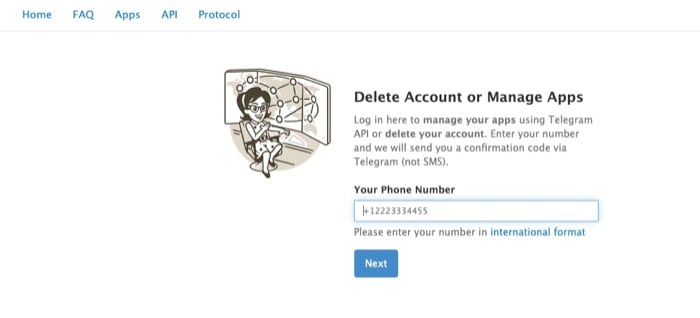 supprimer le compte telegram sur desktop