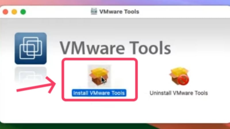 double-cliquer sur vmware tools