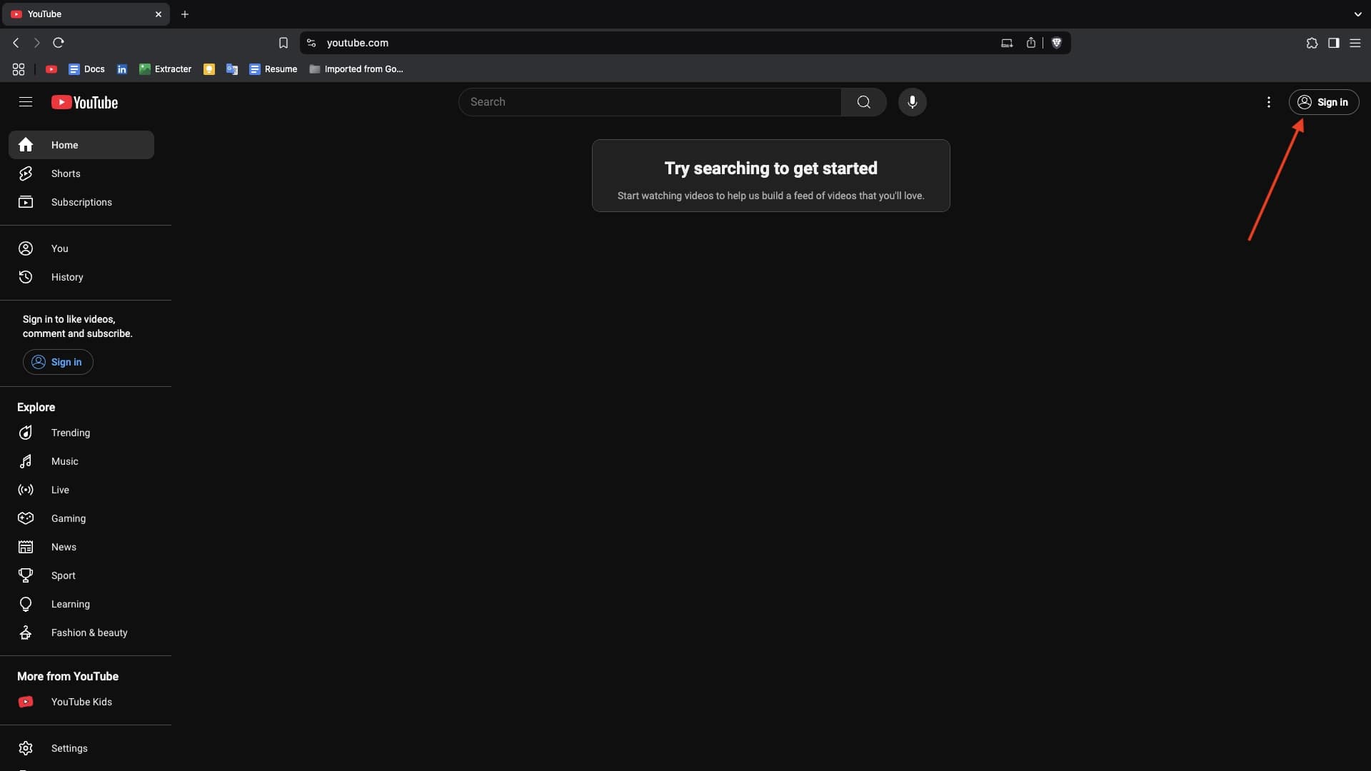 fazer login
