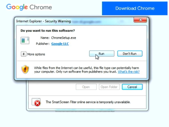 Windows 7用Chromeブラウザをダウンロード