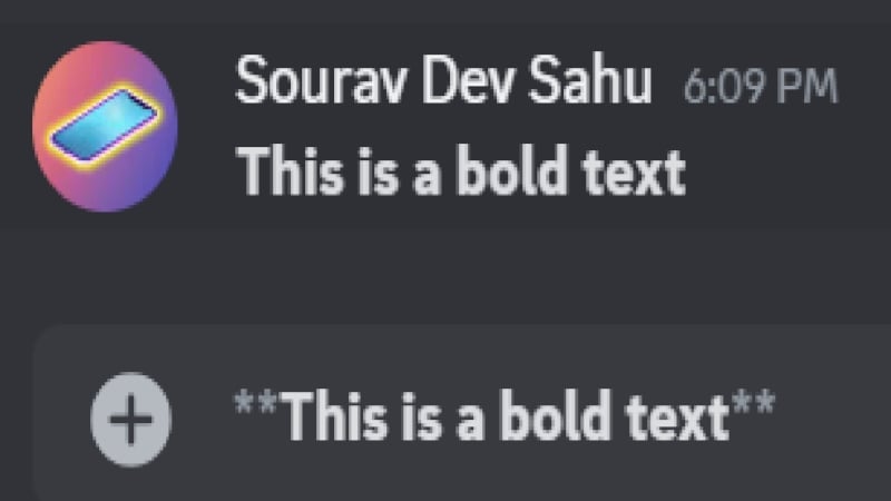 formatage de texte en gras discord