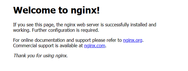 Nginx-Startseite