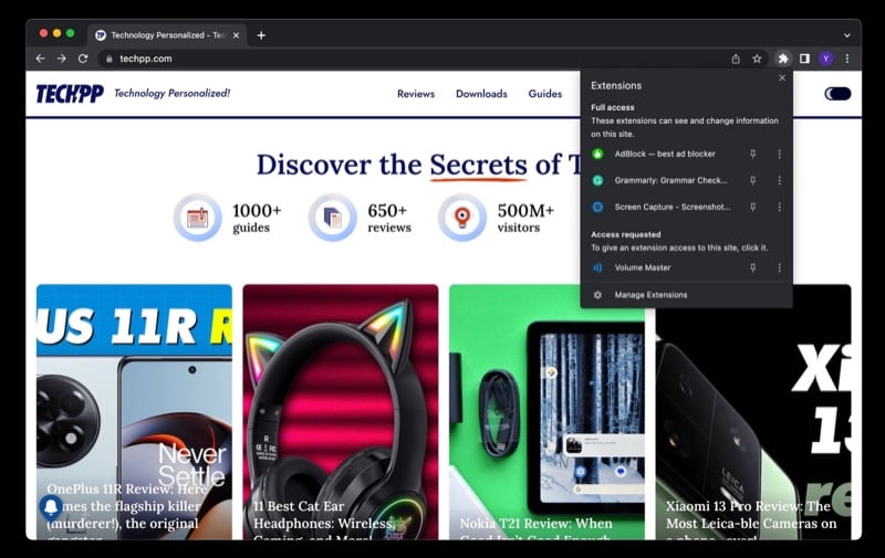 Anheften der Screen Capture-Erweiterung an die Chrome-Symbolleiste