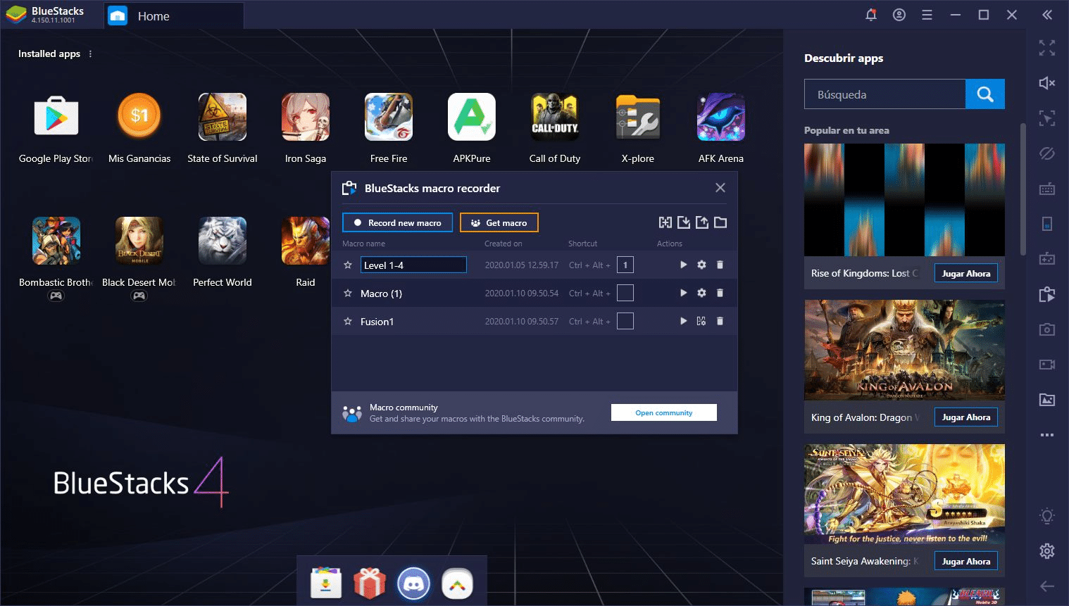Macro di Bluestacks