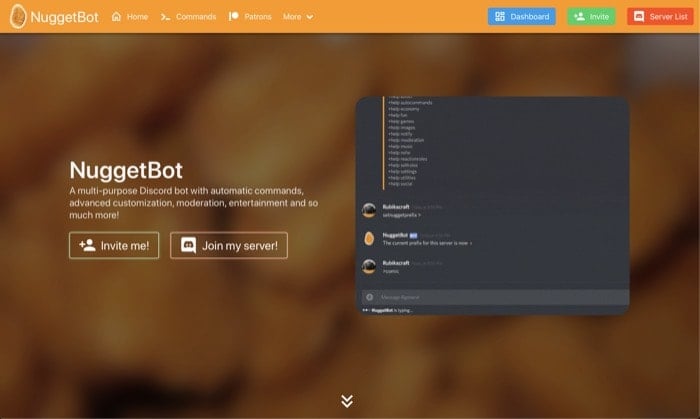 топ 10 полезных ботов discord для управления вашим сервером - nuggetbot discord bot