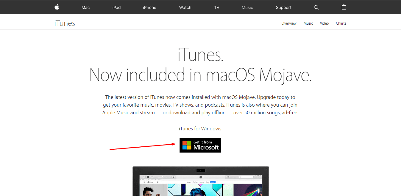 Windows用iTunesをダウンロード