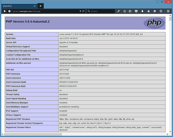 Informazioni PHP 5.6.